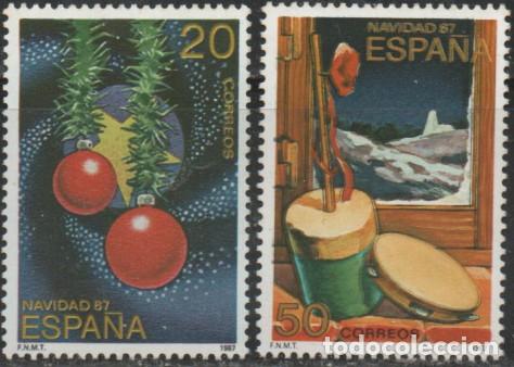 Sellos: EEDIFIL 2925/6, NAVIDAD 1987, NUEVO ** SERIE COMPLETA