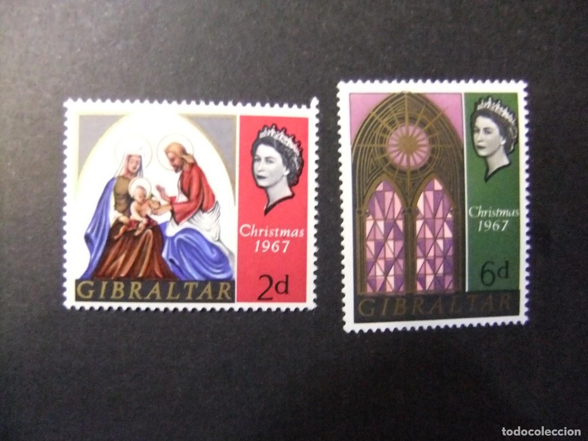 Sellos: 2 GIBRALTAR 1967 / CHRISTMAS NO&Euml;L NAVIDAD / YVERT 201 / 202 MNH SG 217 / 218 MNH
