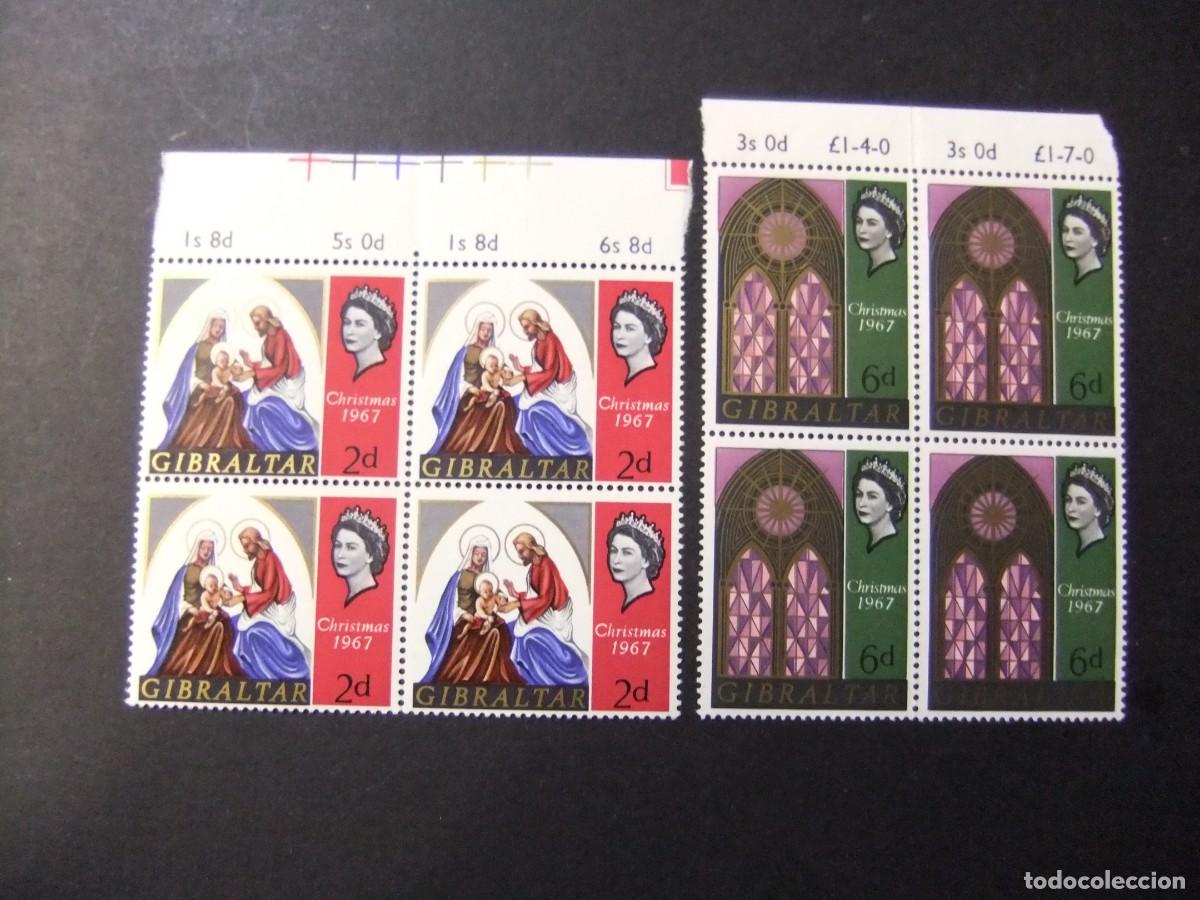 Sellos: 2 GIBRALTAR 1967 / CHRISTMAS NO&Euml;L NAVIDAD / YVERT 201 / 202 MNH SG 217 / 218 MNH