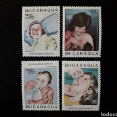 Sellos: NICARAGUA. YVERT 1463 + A-1185/7 SERIE COMPLETA NUEVA SIN CHARNELA. SUPERVIVENCIA INFANTIL.
