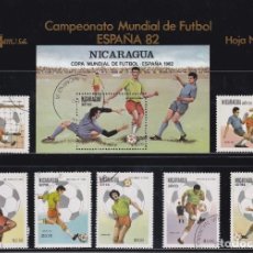 Sellos: SERIE COMPLETA DE NICARAGUA DEL MUNDIAL DE FUTBOL DE ESPAÑA DEL AÑO 1982 (NARANJITO)