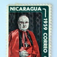 Sellos: SELLO POSTAL NICARAGUA 1959 ,0,15 C$, CARDENAL SPELLMAN, USADO. Lote 231501280