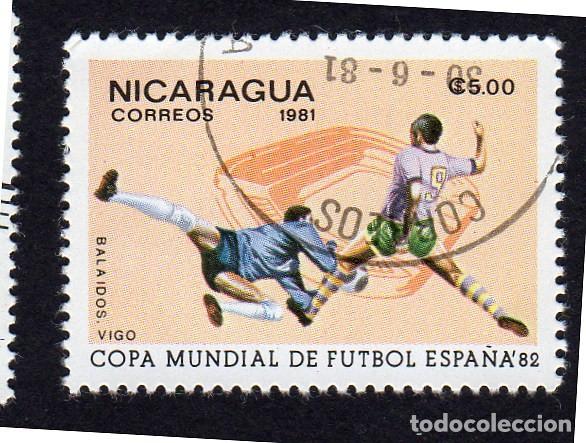Sellos: América. Nicaragua, Copa Mundial de Futbol España 82 .YT1151. Usado Sin Charnela - Foto 1 - 253710415