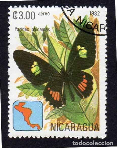 Sellos: América. Nicaragua, Mariposas. Parides iphmidamas .YTPA975. Usado Sin Charnela - Foto 1 - 253745525