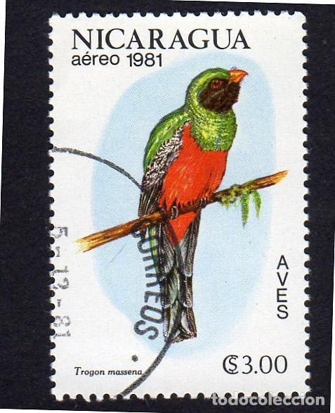 Sellos: América. Nicaragua, Pájaros. Ara Macao. YTPA966. Usado Sin Charnela - Foto 1 - 253745670