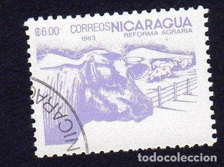 Sellos: América. Nicaragua .Reforma Agraria.YT1307. Usado Sin Charnela - Foto 1 - 253900790