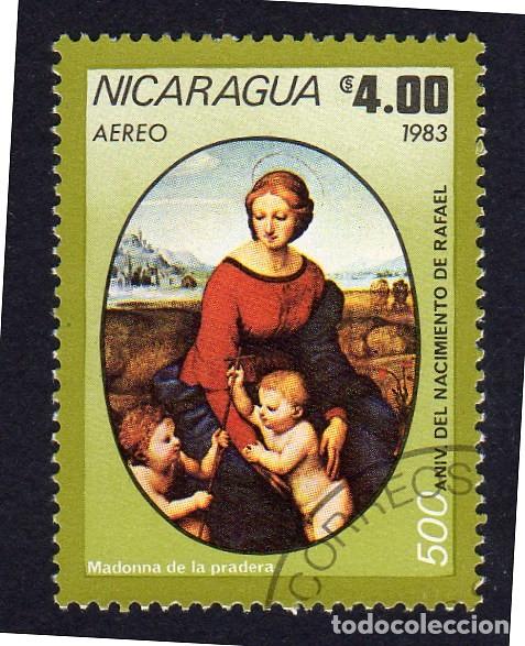 AMÉRICA. NICARAGUA,MADONA DE LA PRADERA. RAFAEL..YTPA1037. USADO SIN CHARNELA (Sellos - Extranjero - América - Nicaragua)