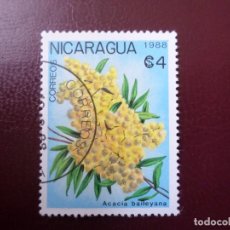 Sellos: .NICARAGUA, 1988, FLOR INDÍGENA, YVERT 1513. Lote 301973433
