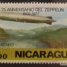 Sellos: NICARAGUA 1977 75 ANIVERSARIO DEL DIRIGIBLE. AÉREO. USADO0. Lote 350162904