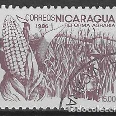 Sellos: NICARAGUA 1986 - LEY DE REFORMA AGRARIA, MAÍZ - USADO. Lote 353546223