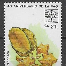 Sellos: NICARAGUA 1986 - FLORA, FRUTOS, MELOCOTÓN, AÉREO - MNH**. Lote 353548323
