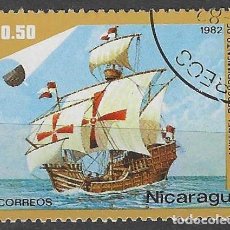 Timbres: NICARAGUA 1982 - 490º ANIV. DEL DESCUBRIMIENTO DE AMÉRICA, ”SANTA MARÍA” - USADO. Lote 353664053