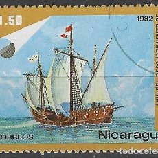 Timbres: NICARAGUA 1982 - 490º ANIV. DEL DESCUBRIMIENTO DE AMÉRICA, ”NIÑA” - USADO. Lote 353664293