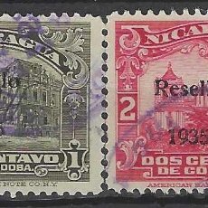 Sellos: NICARAGUA 1935 - SELLOS DE 1922-30 SOBRECARGADOS RESELLO 1935, S.COMPLETA - USADOS. Lote 390448704