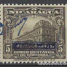 Sellos: NICARAGUA 1935 - SELLOS DE 1933-38 SOBRECARGA RESELLO 1935 Y 2 FIRMAS, MARRÓN GRISÁCEO - USADO. Lote 390449049