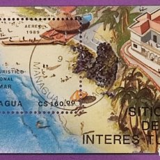 Sellos: NICARAGUA SITIOS TURÍSTICOS 1989. Lote 390630419