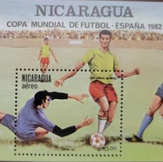 Sellos: SB) 1982 NICARAGUA, WORLD  CUP SPAIN 1982, SOCCER PLAYERS, MNH. Lote 391234484