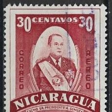 Sellos: NICARAGUA 1939 - PRESIDENTE SOMOZA ( AEREO INTERNACIONAL ) - 2400