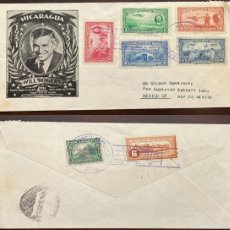 Sellos: D)1939, NICARAGUA, CIRCULATED LETTER FROM NICARAGUA TO MEXICO, WITH CANCELLATION STAMP ON STAMPS TRI