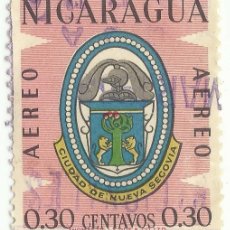 Sellos: ❤️ SELLO DE NICARAGUA: NUEVA SEGOVIA, 1962, 0,30 CÓRDOBA NICARAGÜENSE ❤️