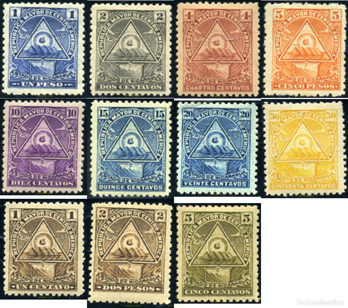 Sellos: 347320 HINGED NICARAGUA 1898 EMBLEMA - Foto 1