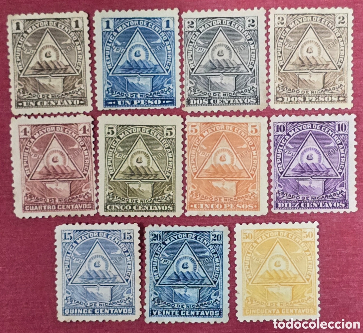 Sellos: Sellos Nicaragua 1898 el escudos de armas
