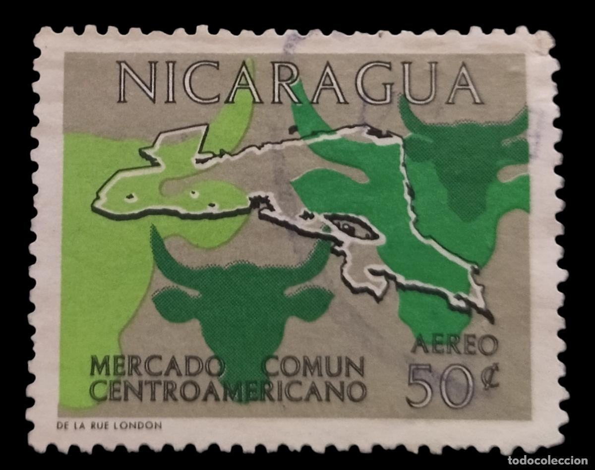 Sellos: NICARAGUA 1964 Mercado Com&uacute;n Centroamericano. A&eacute;reo. USADO.