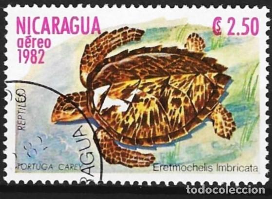 Sellos: Nicaragua 1982 - Mi 2338 - YT Pa 1008 - Tortuga marina ( A&eacute;reo )