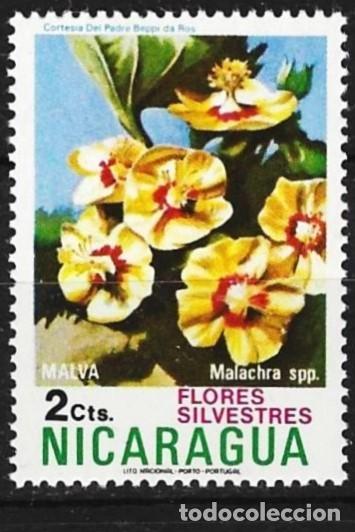 Sellos: Nicaragua 1974 - Mi 1778 - YT 962 - Flores silvestres - MNH**