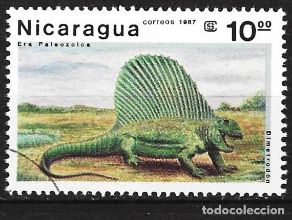 Sellos: Nicaragua 1987 - Mi 2777 - YT 1469 - Animal prehist&oacute;rico