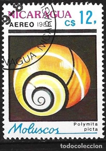 Sellos: Nicaragua 1988 - Mi 2888 - YT Pa 1240 - Concha marina ( A&eacute;reo )