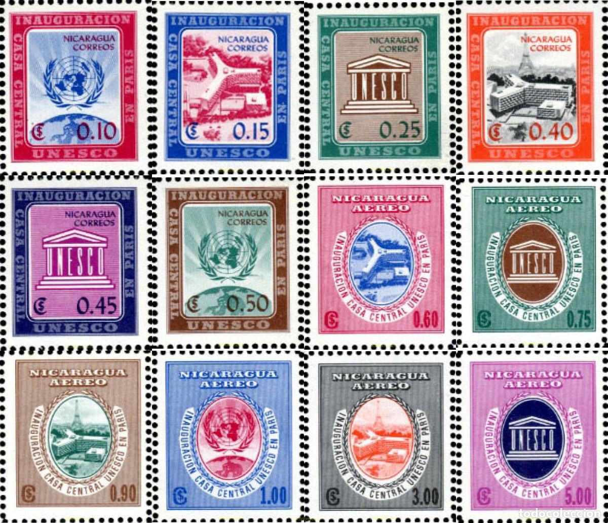 Sellos: 197437 MNH NICARAGUA 1958 INAUGURACION DE LA CASA CENTRAL DE LA UNESCO EN PARIS