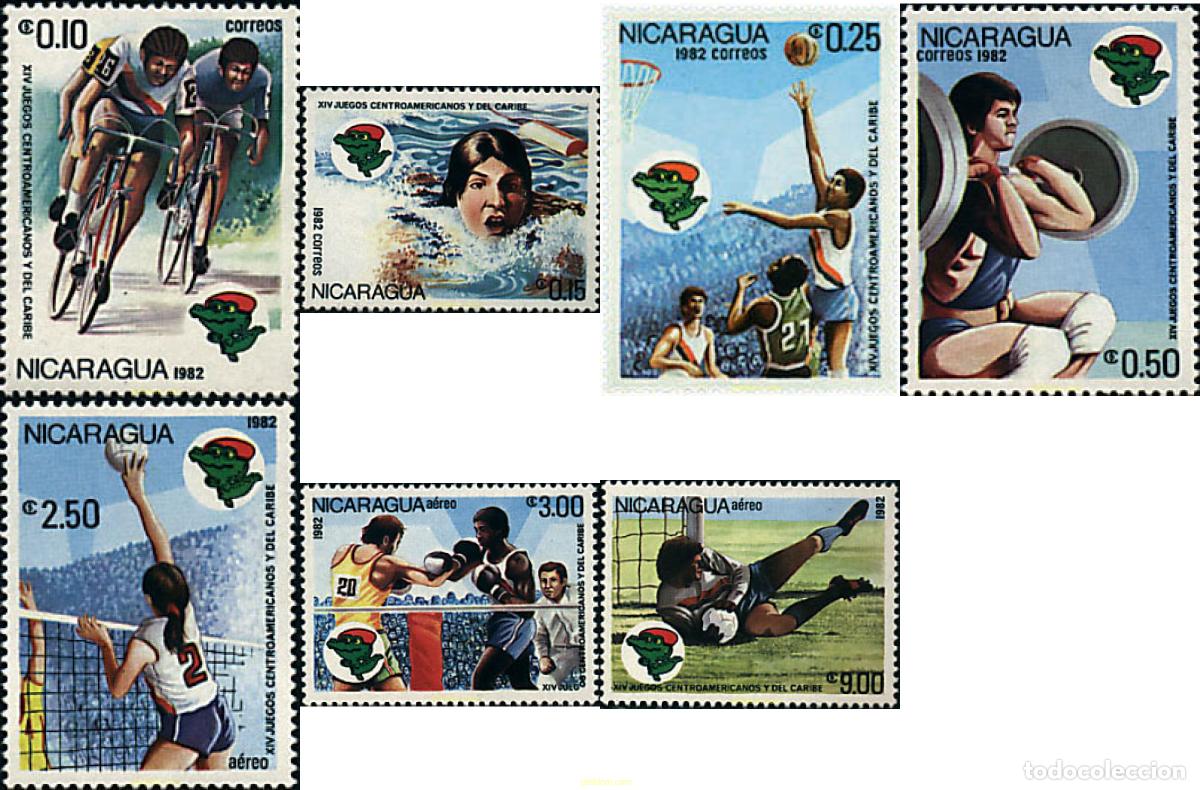 Sellos: 53946 MNH NICARAGUA 1982 14 JUEGOS CENTROAMERICANOS Y DEL CARIBE EN CUBA