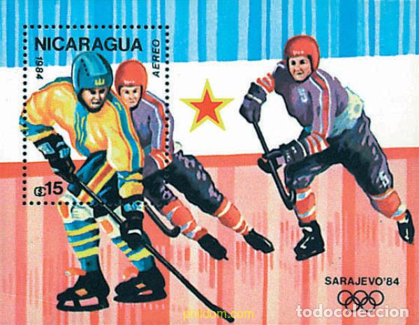 Sellos: 71398 MNH NICARAGUA 1983 14 JUEGOS OLIMPICOS INVIERNO SARAJEVO 1984