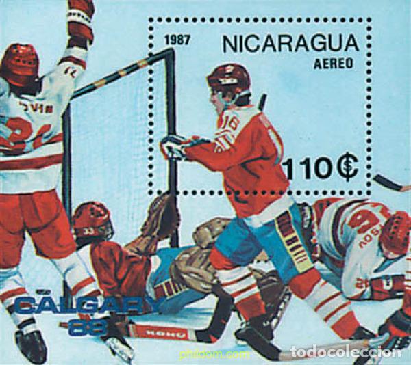 Sellos: 71408 MNH NICARAGUA 1987 15 JUEGOS OLIMPICOS INVIERNO CALGARY 1988