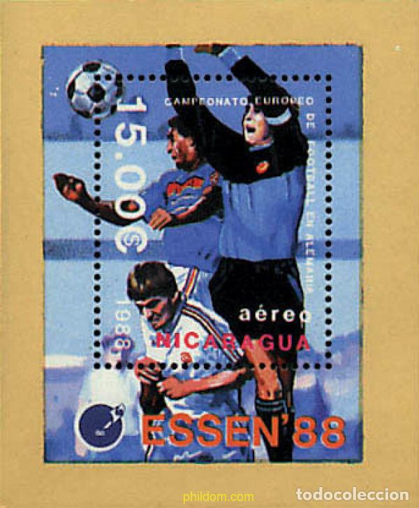 Selos: 68847 MNH NICARAGUA 1988 CAMPEONATO DE EUROPA DE FUTBOL EN ALEMANIA FEDERAL