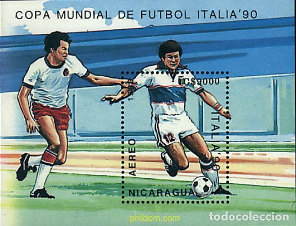 Selos: 68431 MNH NICARAGUA 1989 COPA DEL MUNDO DE FUTBOL. ITALIA-90