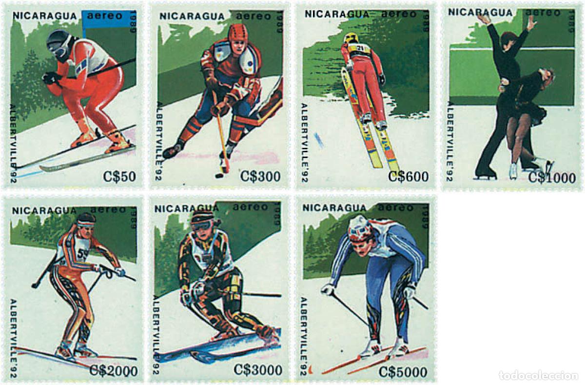 Selos: 71413 MNH NICARAGUA 1989 16 JUEGOS OLIMPICOS INVIERNO ALBERTVILLE 1992