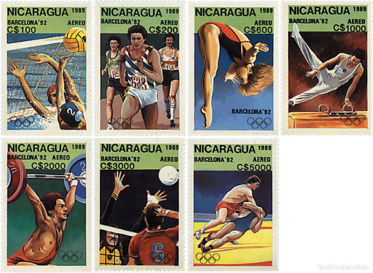 Selos: 68430 MNH NICARAGUA 1989 25 JUEGOS OLIMPICOS VERANO BARCELONA 1992