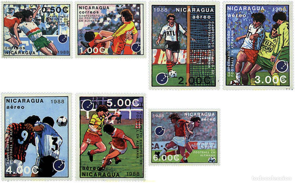 Selos: 68846 MNH NICARAGUA 1988 CAMPEONATO DE EUROPA DE FUTBOL EN ALEMANIA FEDERAL