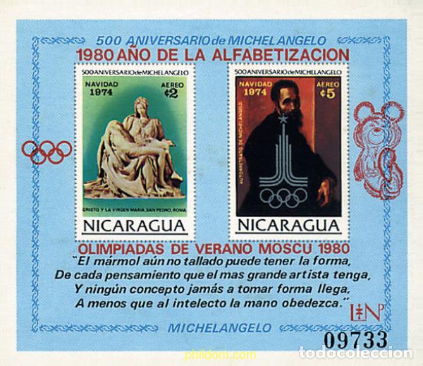 Briefmarken: 69835 MNH NICARAGUA 1980 22 JUEGOS OLIMPICOS VERANO MOSCU 1980