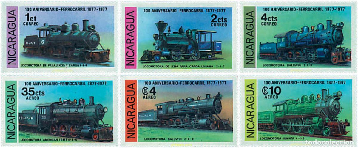 Sellos: 613391 MNH NICARAGUA 1978 CENTENARIO DEL FERROCARRIL