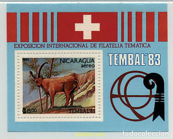 Sellos: 54605 MNH NICARAGUA 1983 TEMBAL 83. EXPOSICION FILATELICA TEMATICA