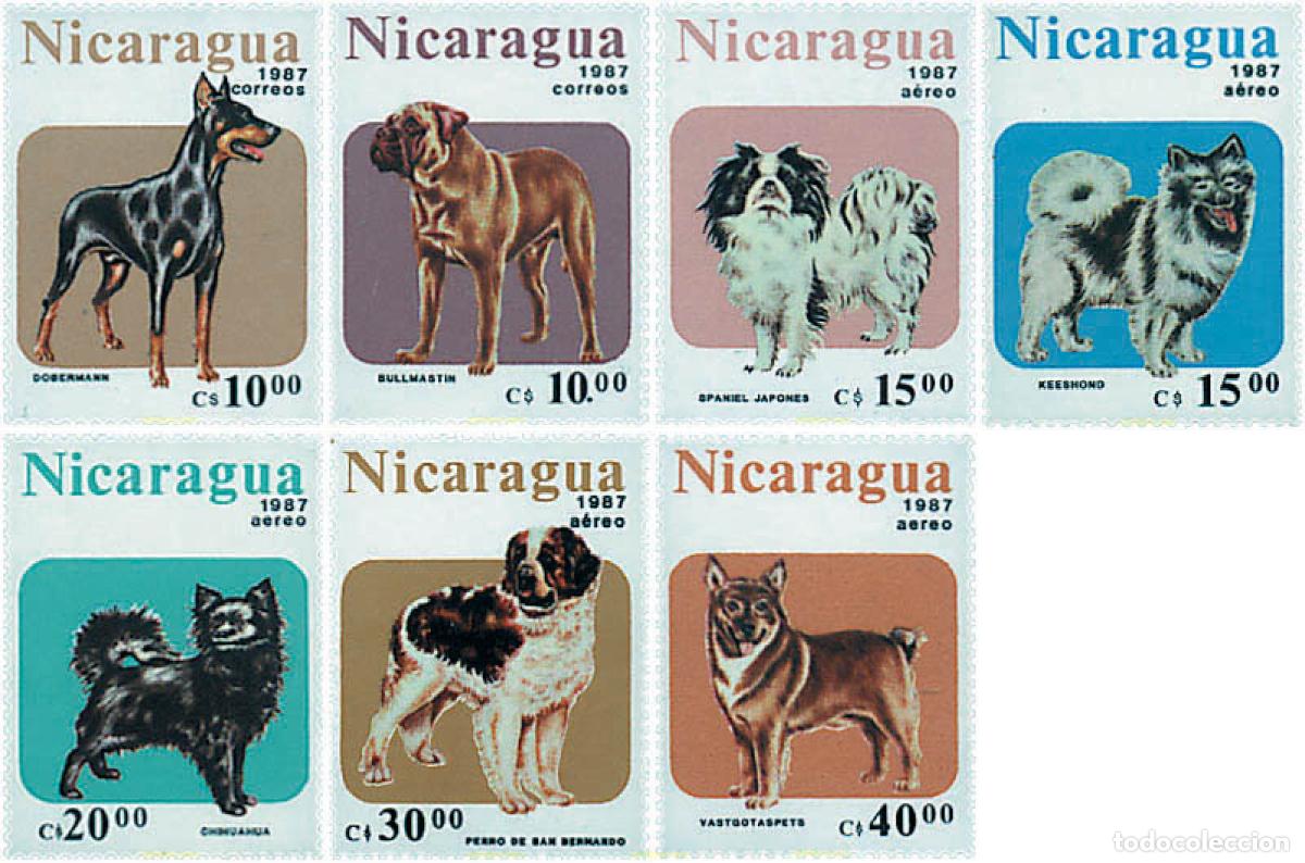 Francobolli: 68840 MNH NICARAGUA 1987 PERROS DE RAZA