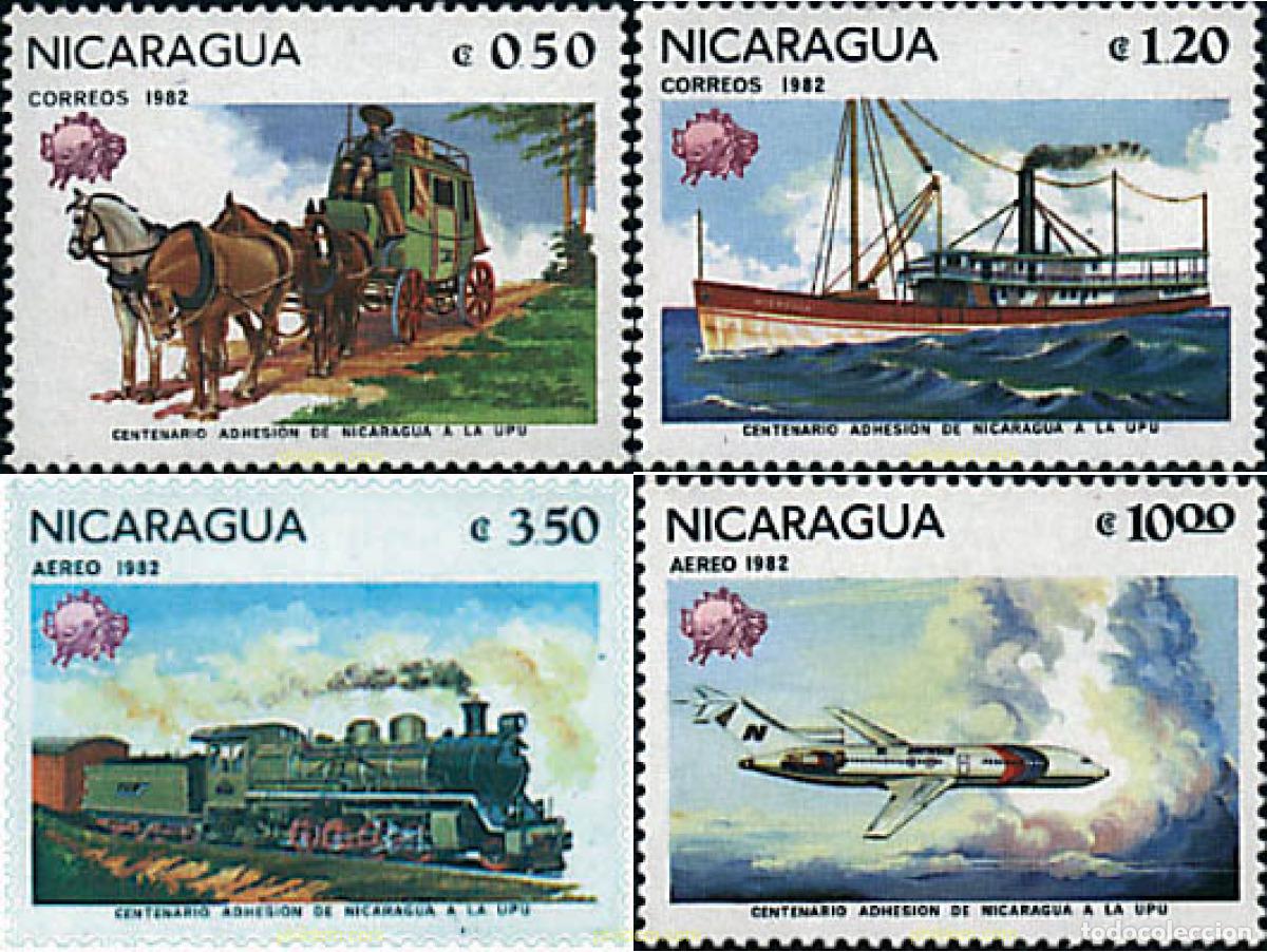 Sellos: 56325 MNH NICARAGUA 1982 CENTENARIO DE LA ADHESION A LA UPU