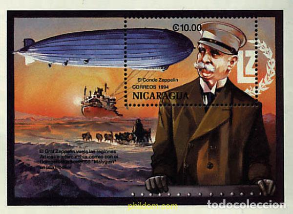 Sellos: 70172 MNH NICARAGUA 1994 VUELO DE DIRIGIBLES