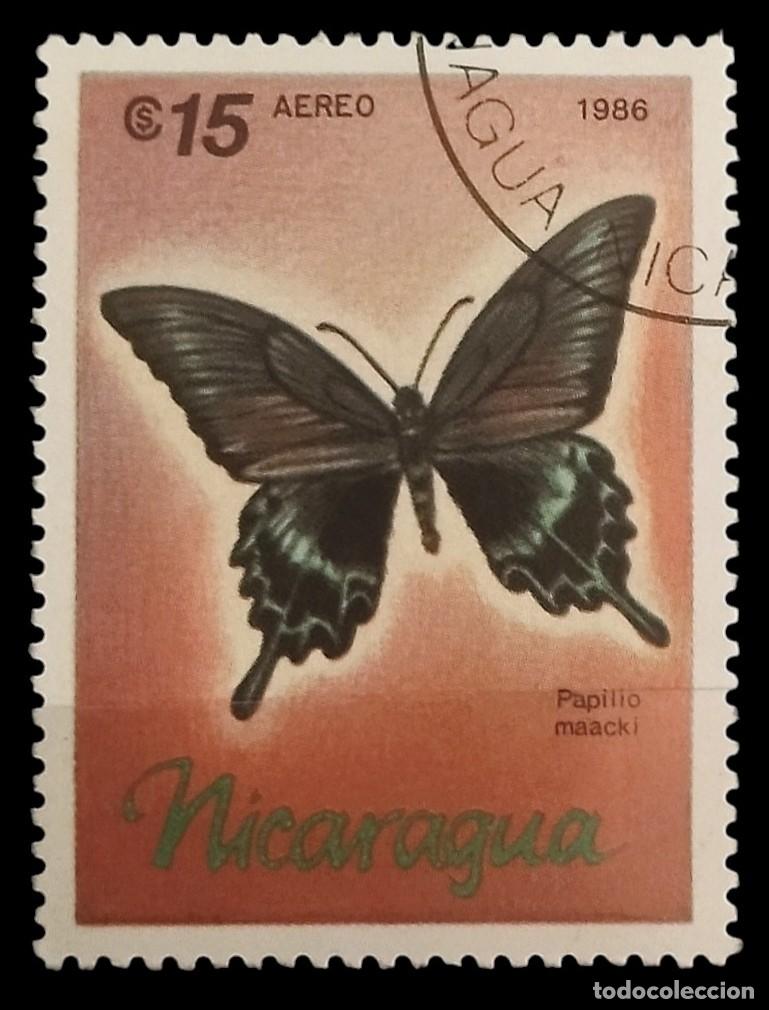 Francobolli: NICARAGUA 1982 Mariposas. USADO.