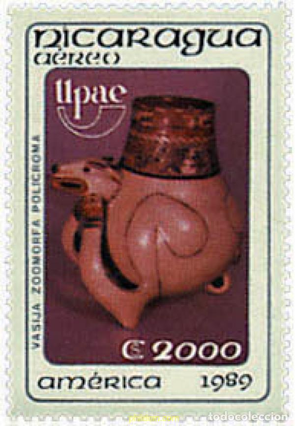 Sellos: 30831 MNH NICARAGUA 1989 AMERICA-UPAEP 1989 - PUEBLOS PRECOLOMBIANOS, USOS Y COSTUMBRES
