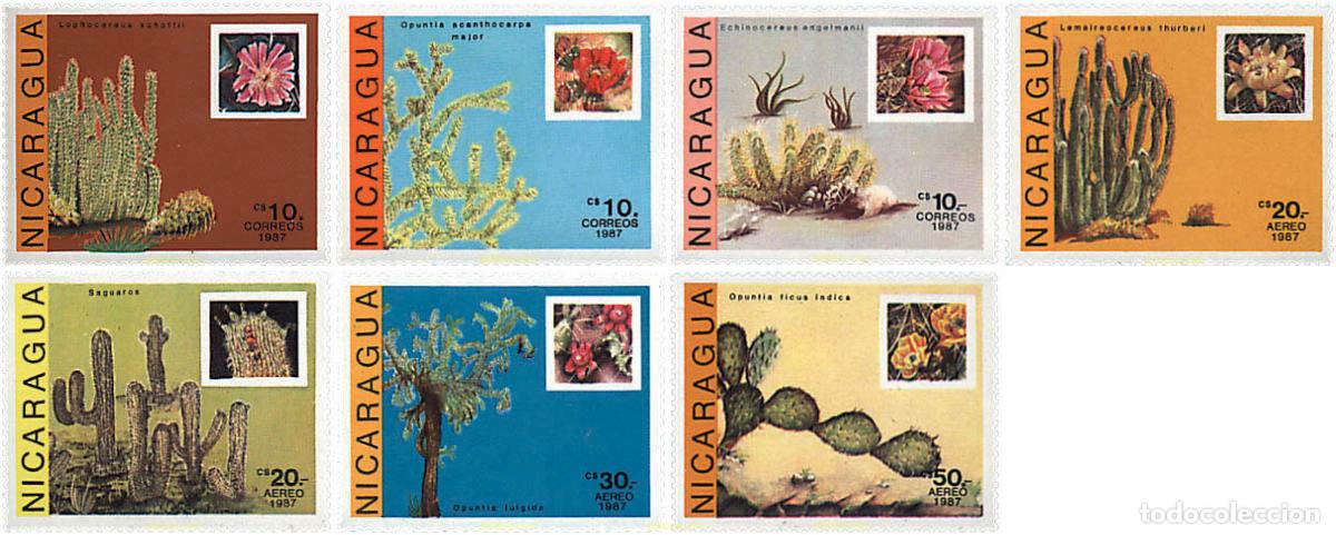 Sellos: 94685 MNH NICARAGUA 1987 CACTUS Y SUS FLORES