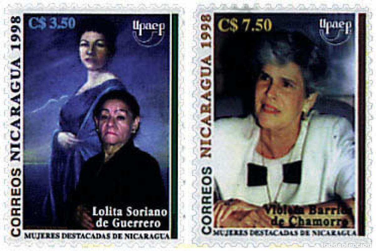 Sellos: 52472 MNH NICARAGUA 1998 AMERICA-UPAEP 1998 - MUJERES CELEBRES